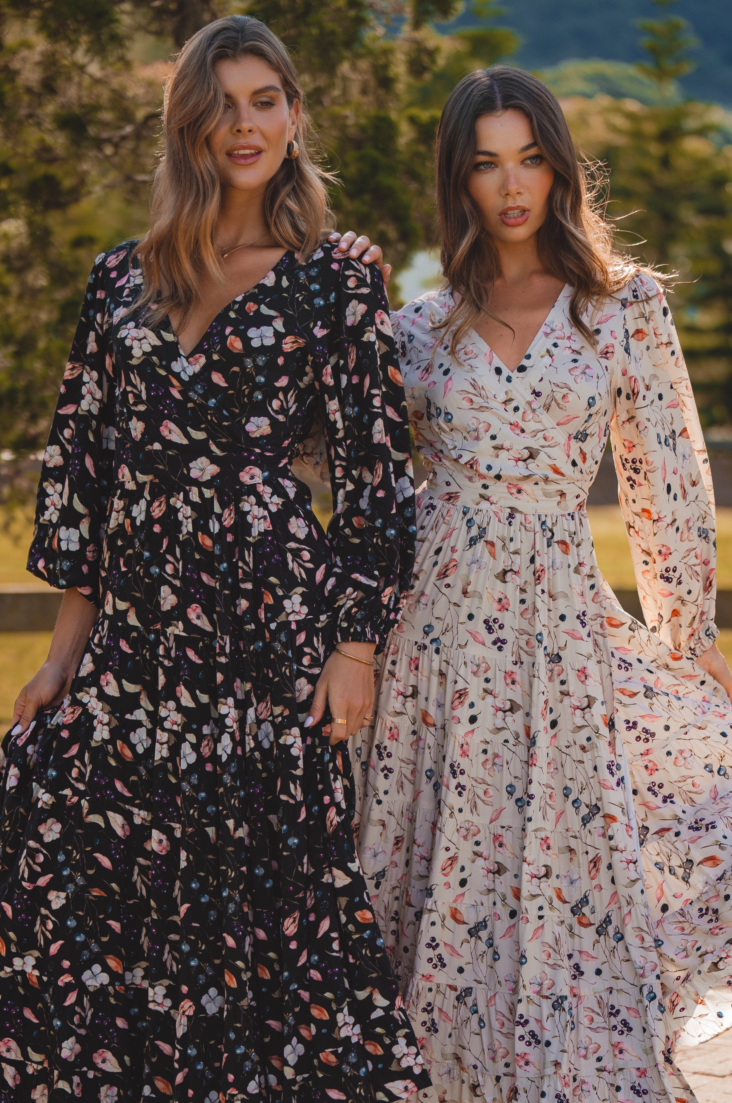 Flamenco Boho Wrap Maxi Dress