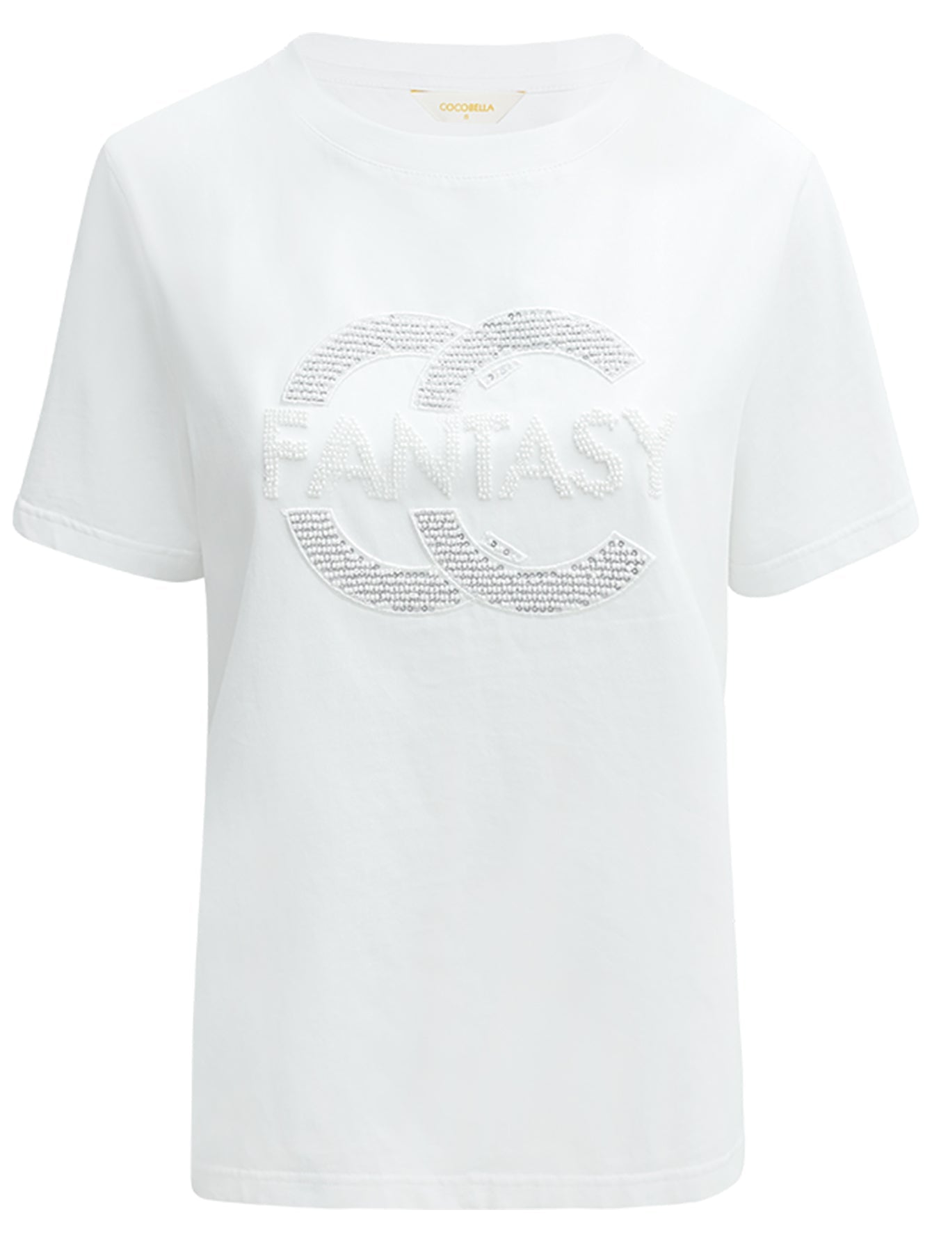 FANTASY White Short-sleeve Cotton Tee-3