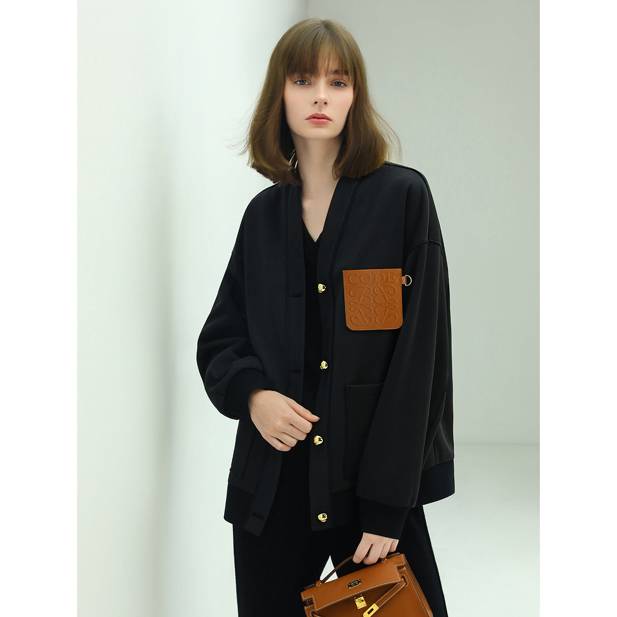 Flowy Button Down Black Cardigan-2