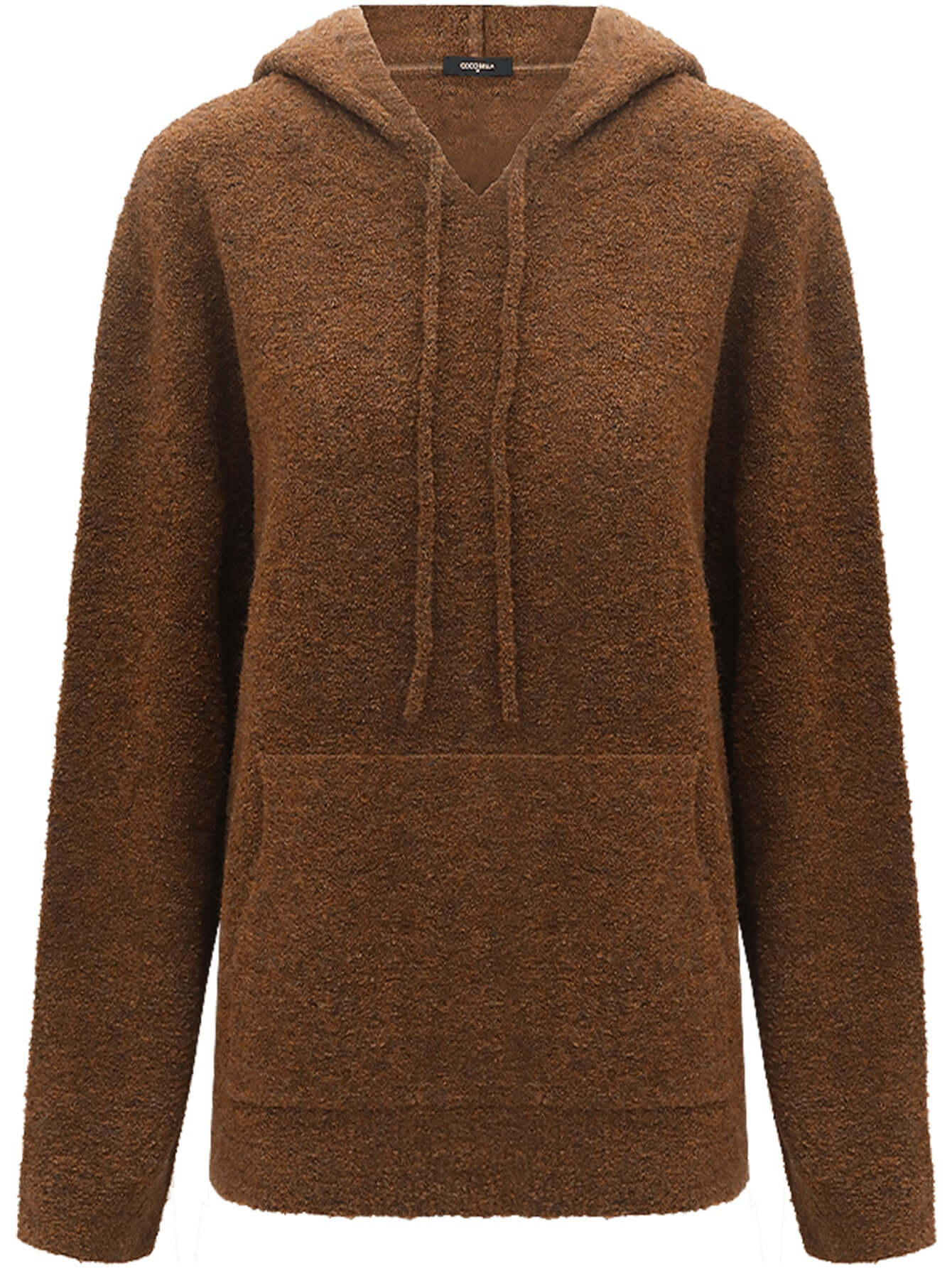 Fluffy Brown Hooded Sweater-3