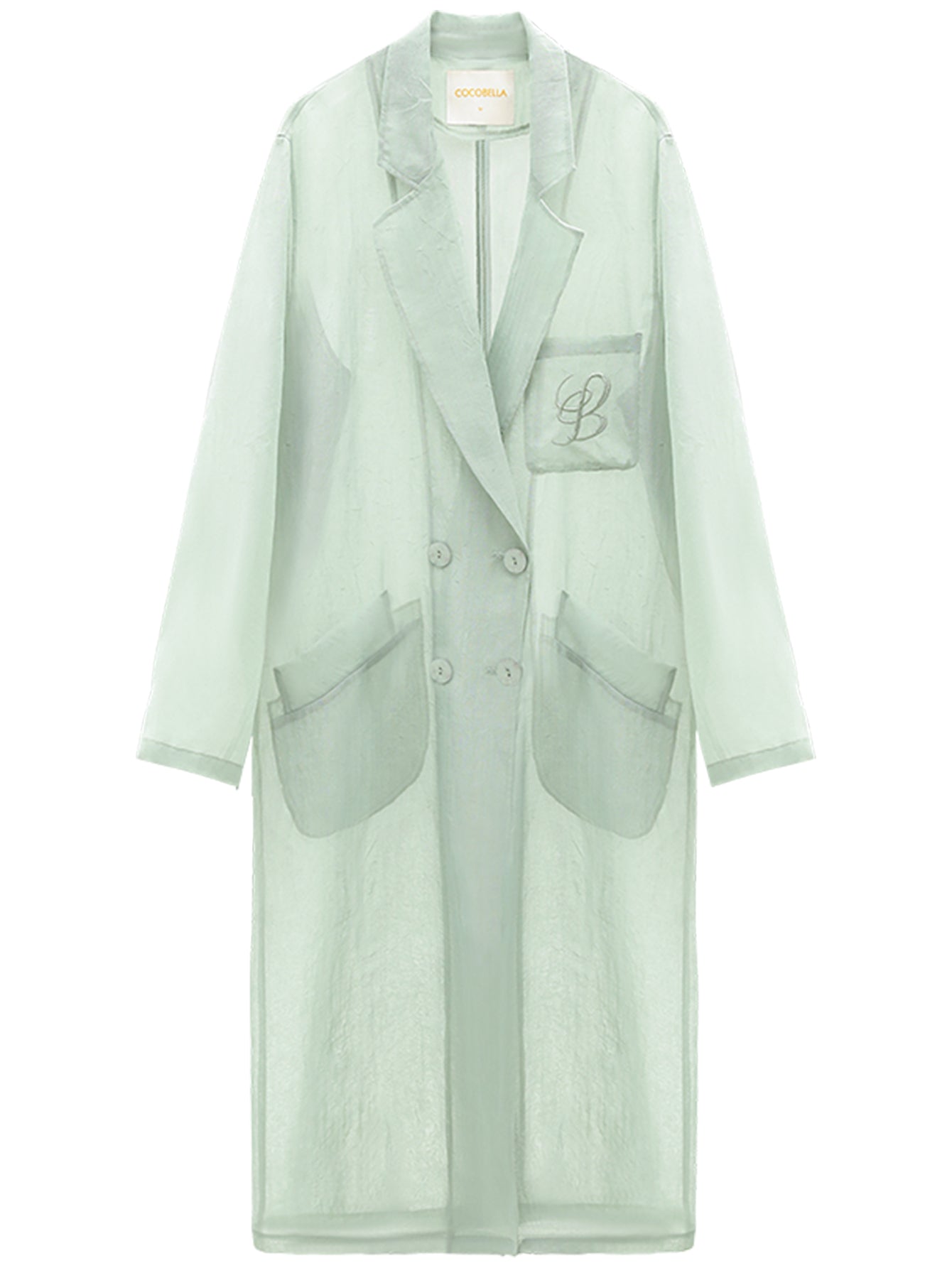 Gauzy Lightweight Transparent Trench Coat-3
