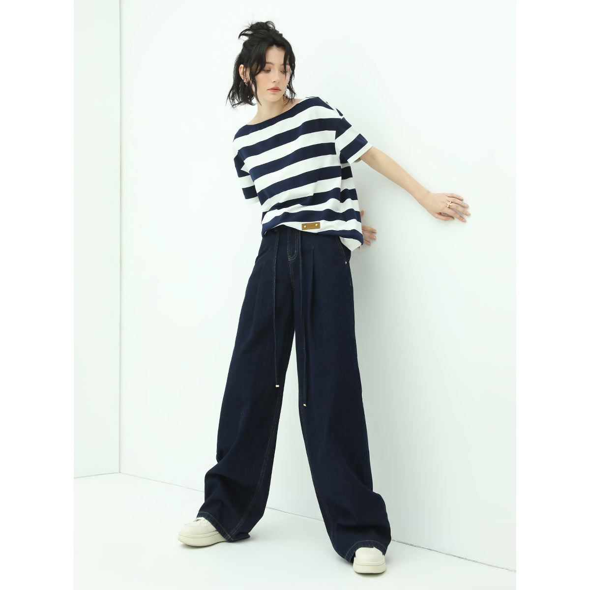 Goodwill Nautical Short Sleeved Striped Knitted Tee-2