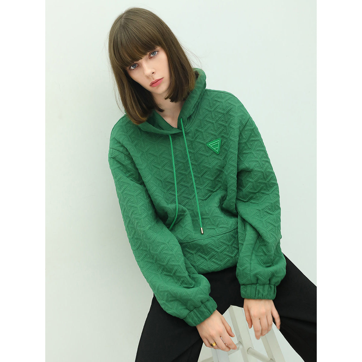 Green Quilted Hoodie-1