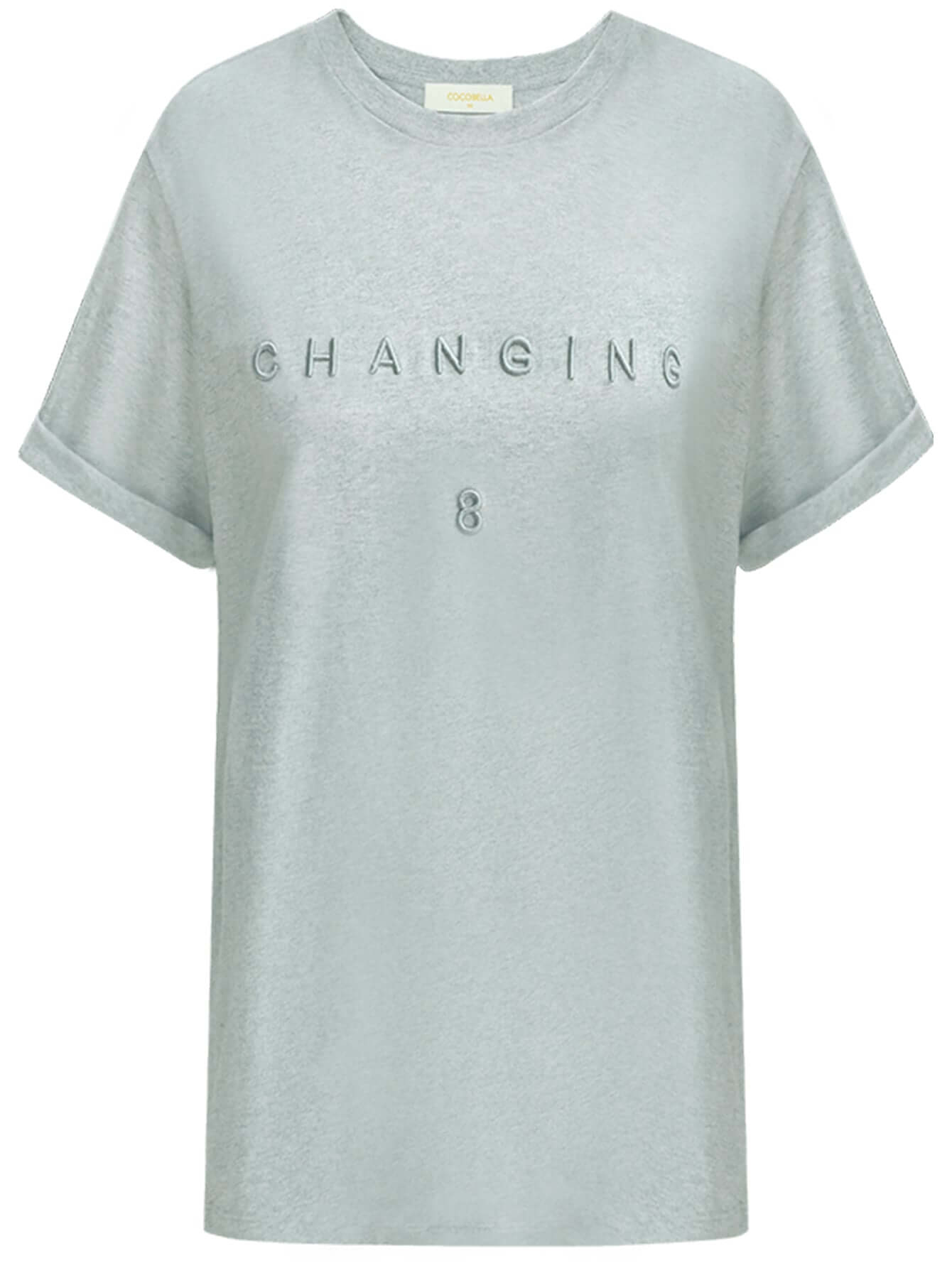Grey Short Sleeve 3D Printed T Shirt-3