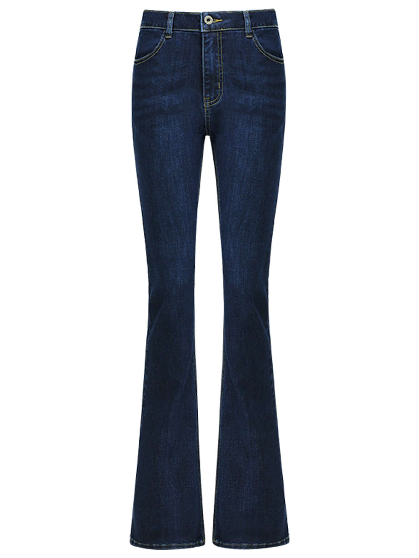 High Rise Cowgirl Navy Flared Jeans-3