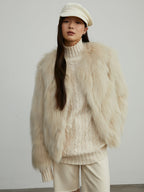 Fireladyfur Women's Fur Coat | Genuine Finnish Fox Fur"Reed Flower"-0