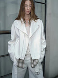 Practical personality linen draped trapezoidal jacket"Modern Past"-0