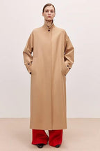 Women's Trench Coat Mid-Length British Wool Blend Petite-Friendly Overcoat "Fragrant Moment"-0