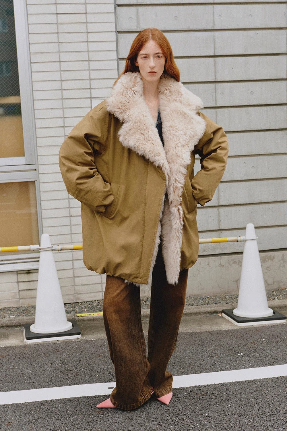 Fireladyfur Women's Winter Goose Down Coat with Tuscan wool"Modern Introduction"-1