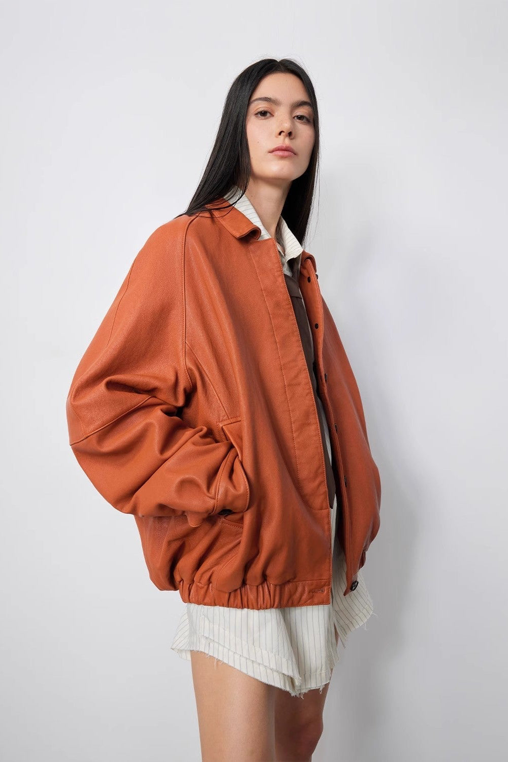 Heavy Wash Waxed Sheepskin Jacket Genuine Leather Outerwear "Sydney Reincarnation" "Sydney Reincarnation"-1
