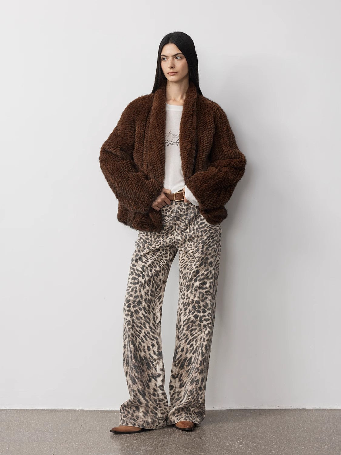 Dream Traveler Mink Vintage Light Luxury Texture Three-dimensional Silhouette Knitted Mink Coat-1