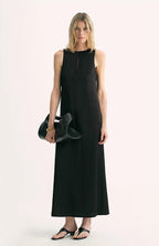 Fireladyfur Women's Imported Acetate Wool A-Line Dress"Corridor Stride"