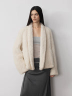 Dream Traveler Mink Vintage Light Luxury Texture Three-dimensional Silhouette Knitted Mink Coat-2