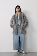Meteor Variations Sable Fur Coat Women-4