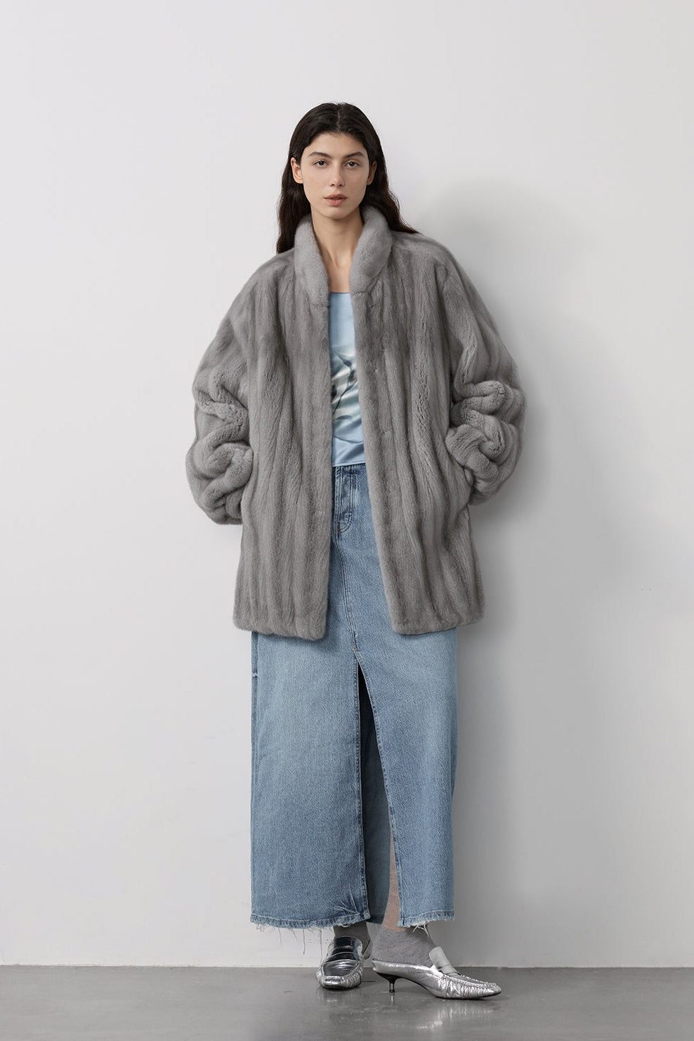 Meteor Variations Sable Fur Coat Women-4