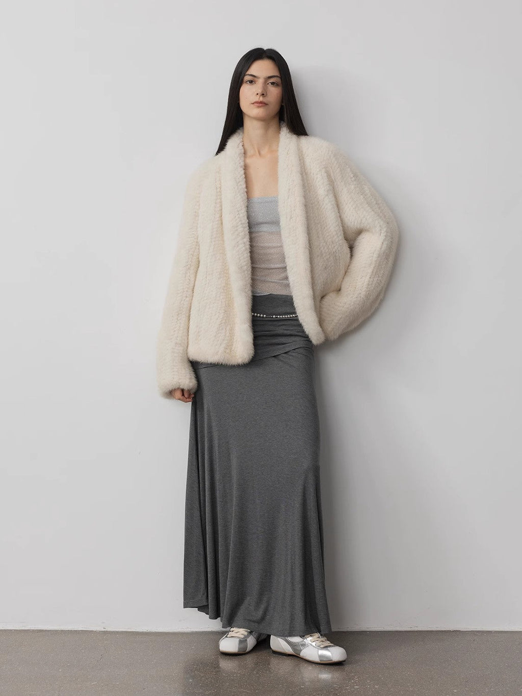 Dream Traveler Mink Vintage Light Luxury Texture Three-dimensional Silhouette Knitted Mink Coat-3