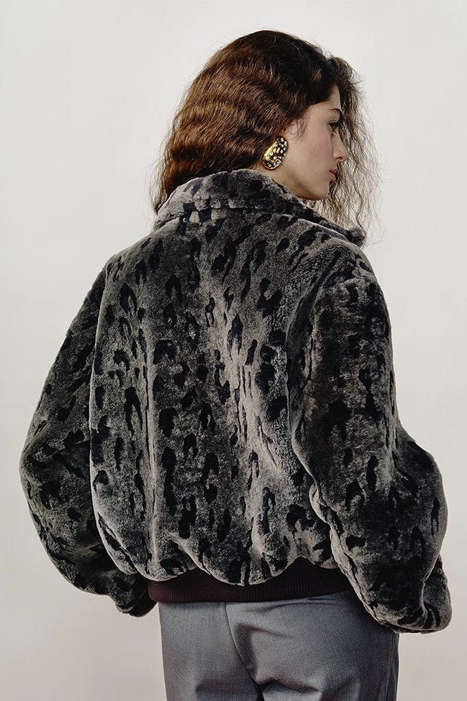 FF×JW Dapple Manor Fashionable Casual Warm Stand Collar Merino Sheepskin Jacket-4