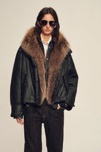 Firelady Fur Women's down fur parka Coyote and Raccoon Fur Collar-“The long night is coming”-2
