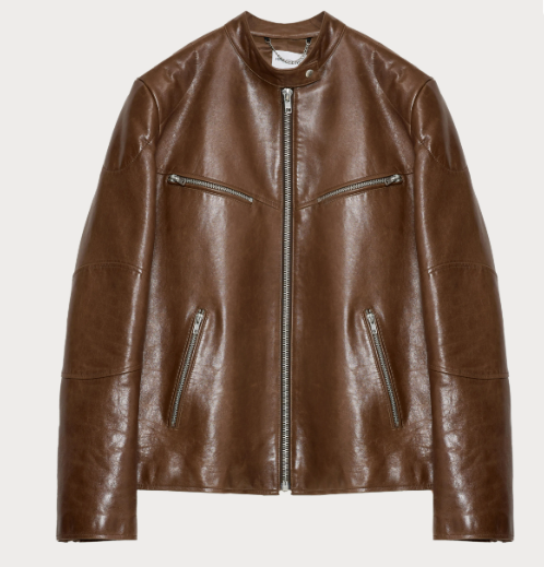 New Zealand imported waxed sheepskin/cowhide vintage motorcycle leather jacket "Manhattan Dark Night"-5