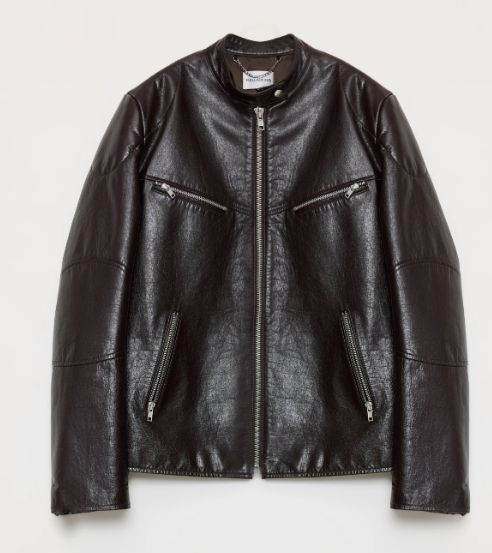 New Zealand imported waxed sheepskin/cowhide vintage motorcycle leather jacket "Manhattan Dark Night"-6