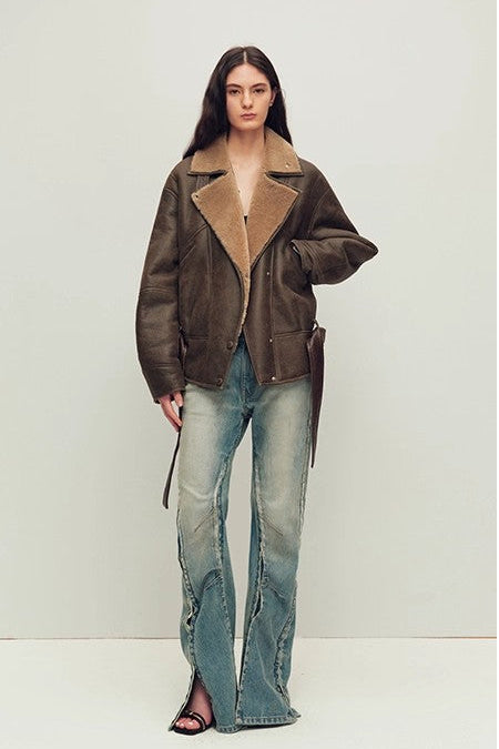 Firelady Fur Women's parka fur coat Two-tone totakrug down jacket “Song of the North”-3