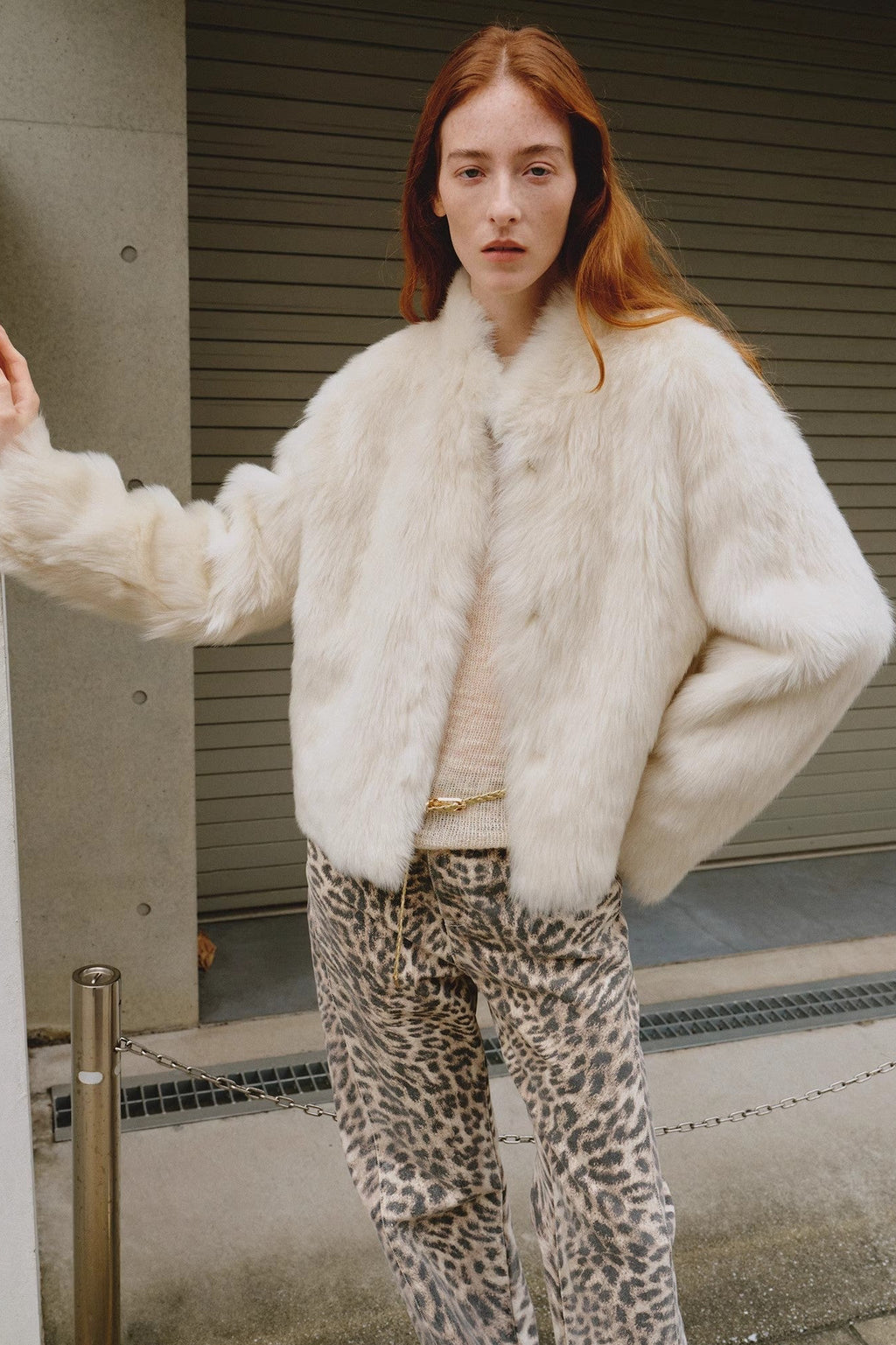 "Healing Eros" casual stand-up collar short Tuscan sheepskin fur coat winter-1