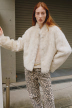 "Healing Eros" casual stand-up collar short Tuscan sheepskin fur coat winter-1