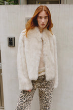 "Healing Eros" casual stand-up collar short Tuscan sheepskin fur coat winter-4