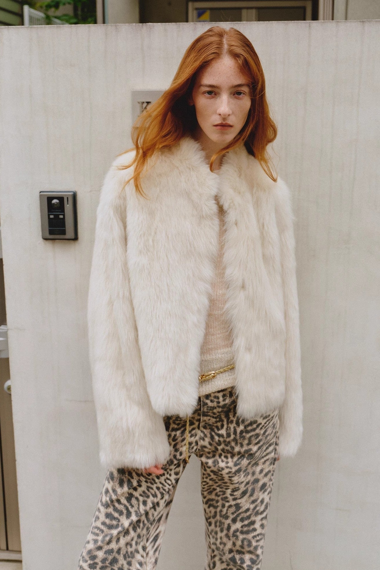"Healing Eros" casual stand-up collar short Tuscan sheepskin fur coat winter-4