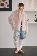 "Heartbeat Mark" Tuscany sheepskin women's short fur coat-0