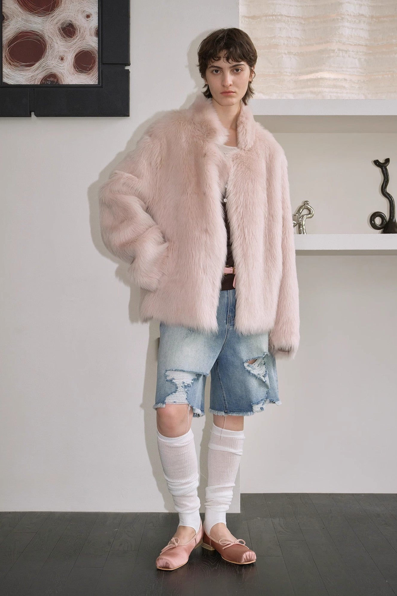 "Heartbeat Mark" Tuscany sheepskin women's short fur coat-0