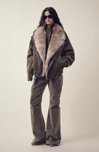 Firelady Fur Women's parka fur coat Two-tone totakrug down jacket “Song of the North”-4