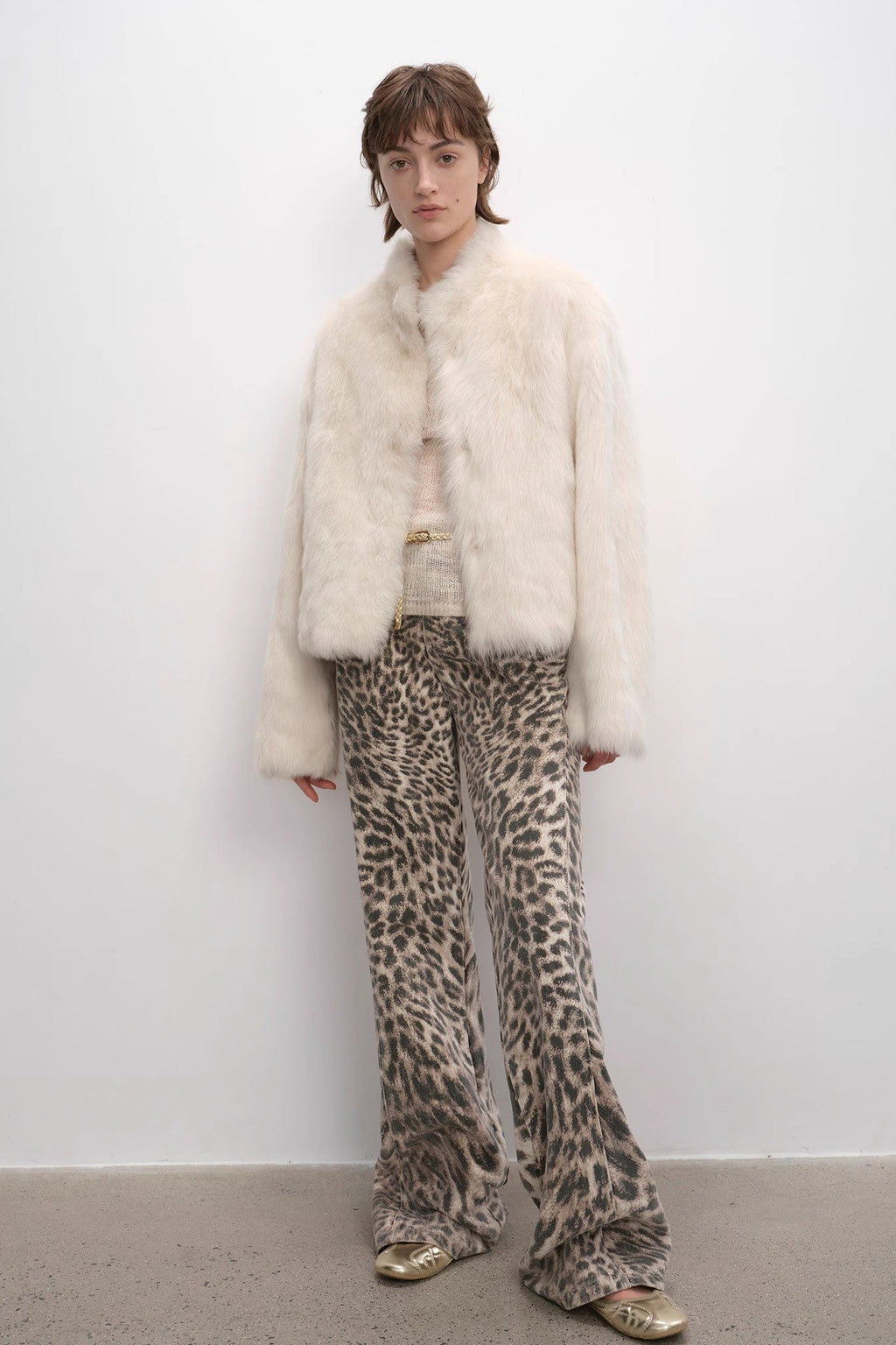 "Healing Eros" casual stand-up collar short Tuscan sheepskin fur coat winter-0