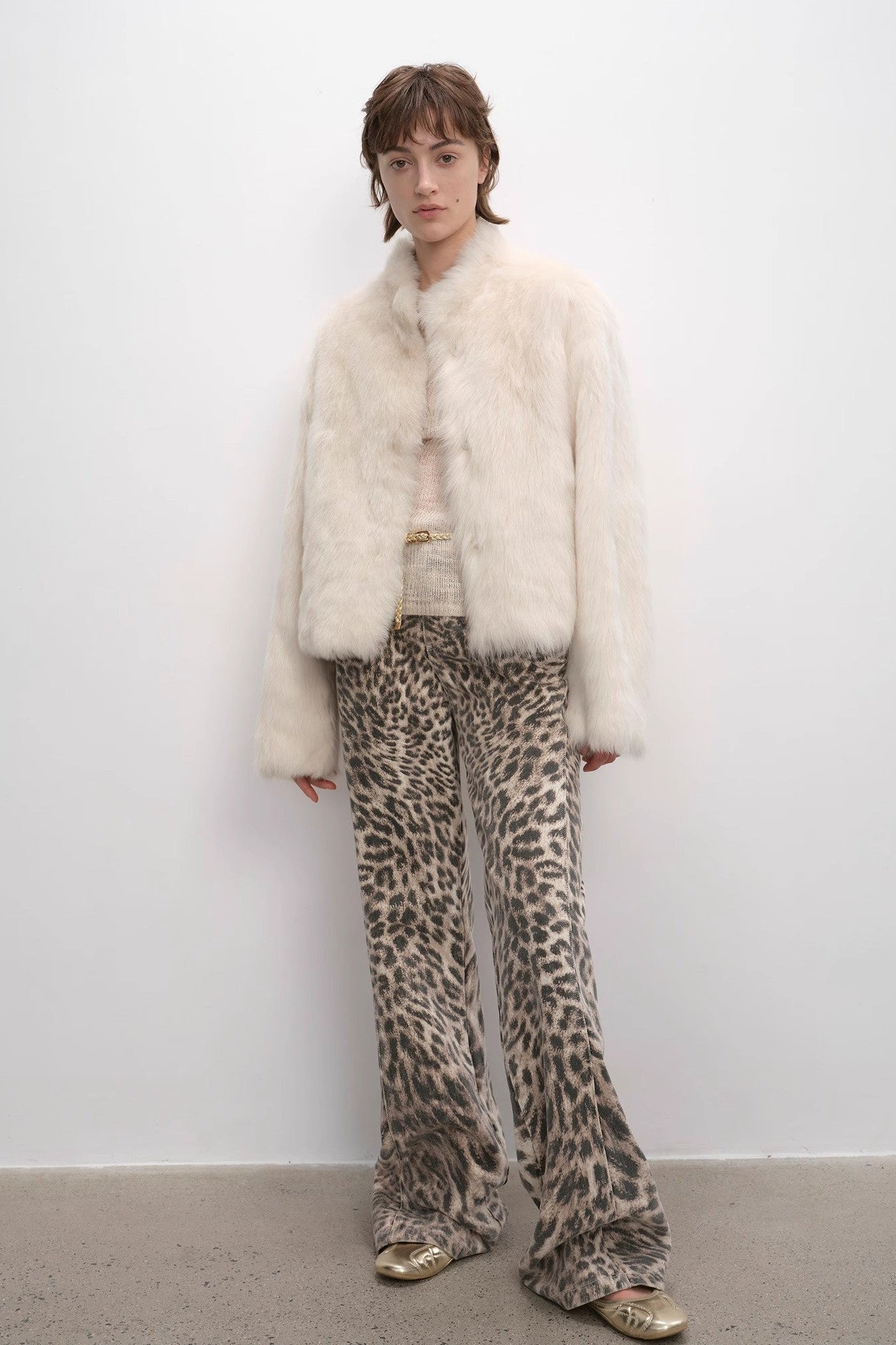 "Healing Eros" casual stand-up collar short Tuscan sheepskin fur coat winter-0