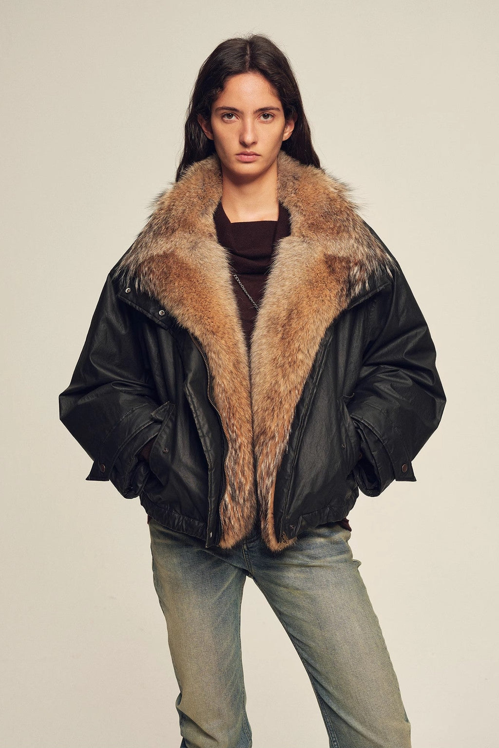 Firelady Fur Women's down fur parka Coyote and Raccoon Fur Collar-“The long night is coming”-1
