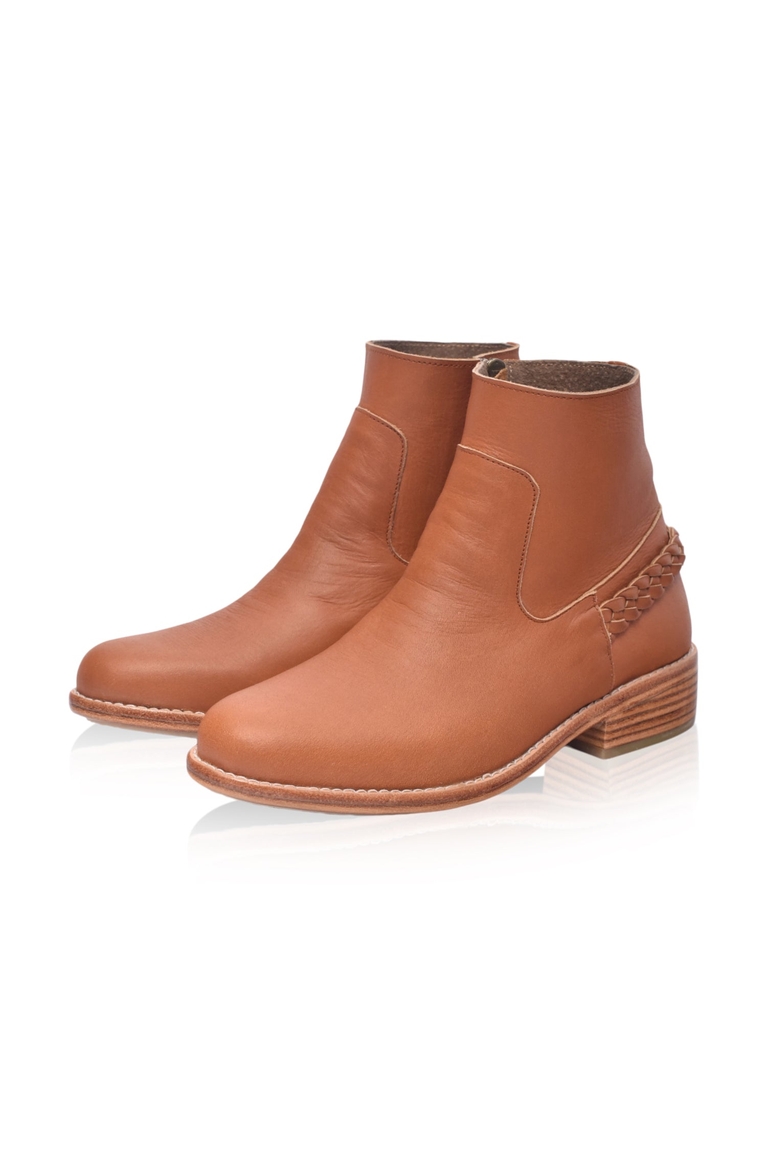 Alexa Ankle Leather Boots-5