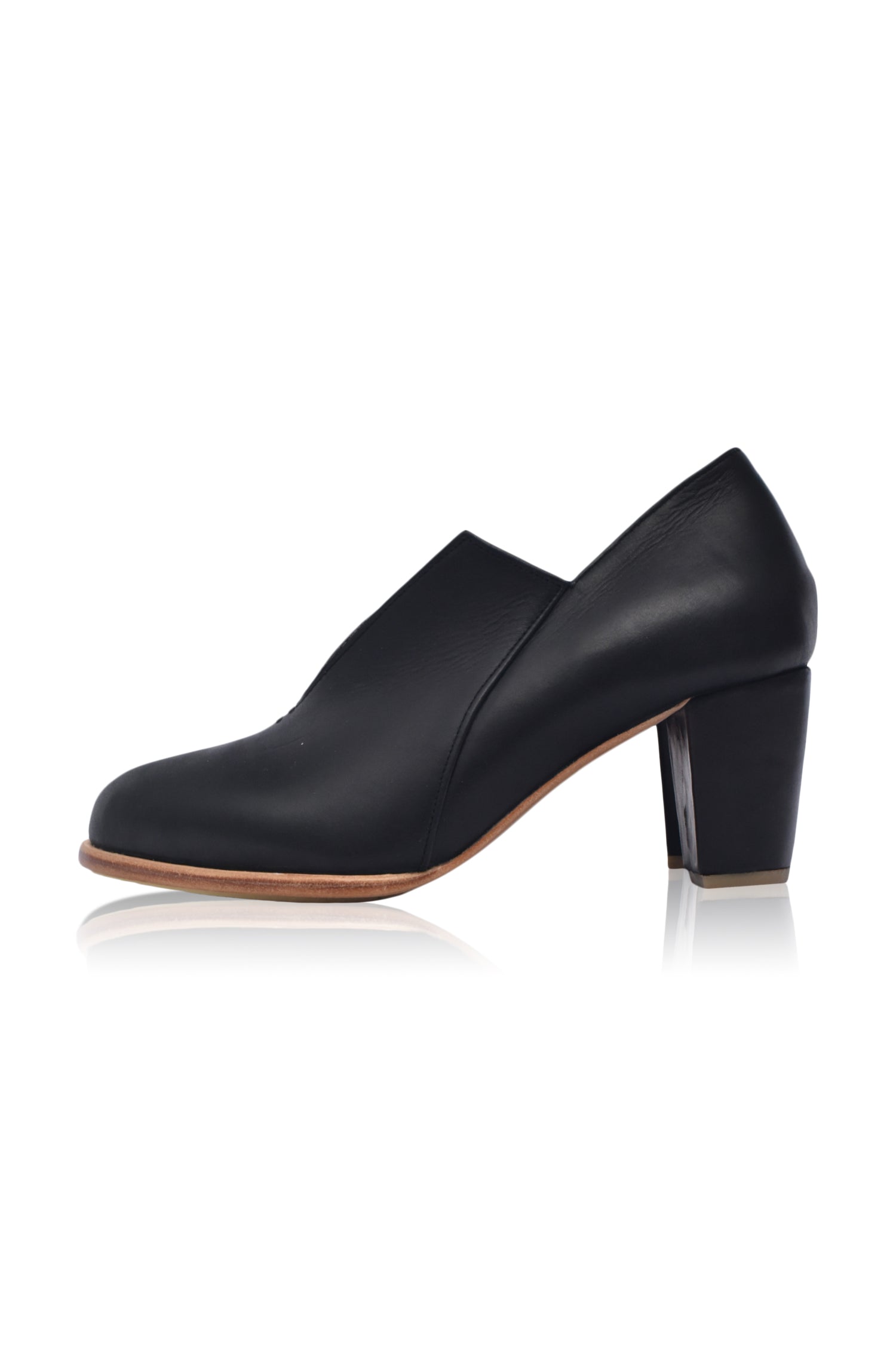 Ange Leather Heel Booties-1