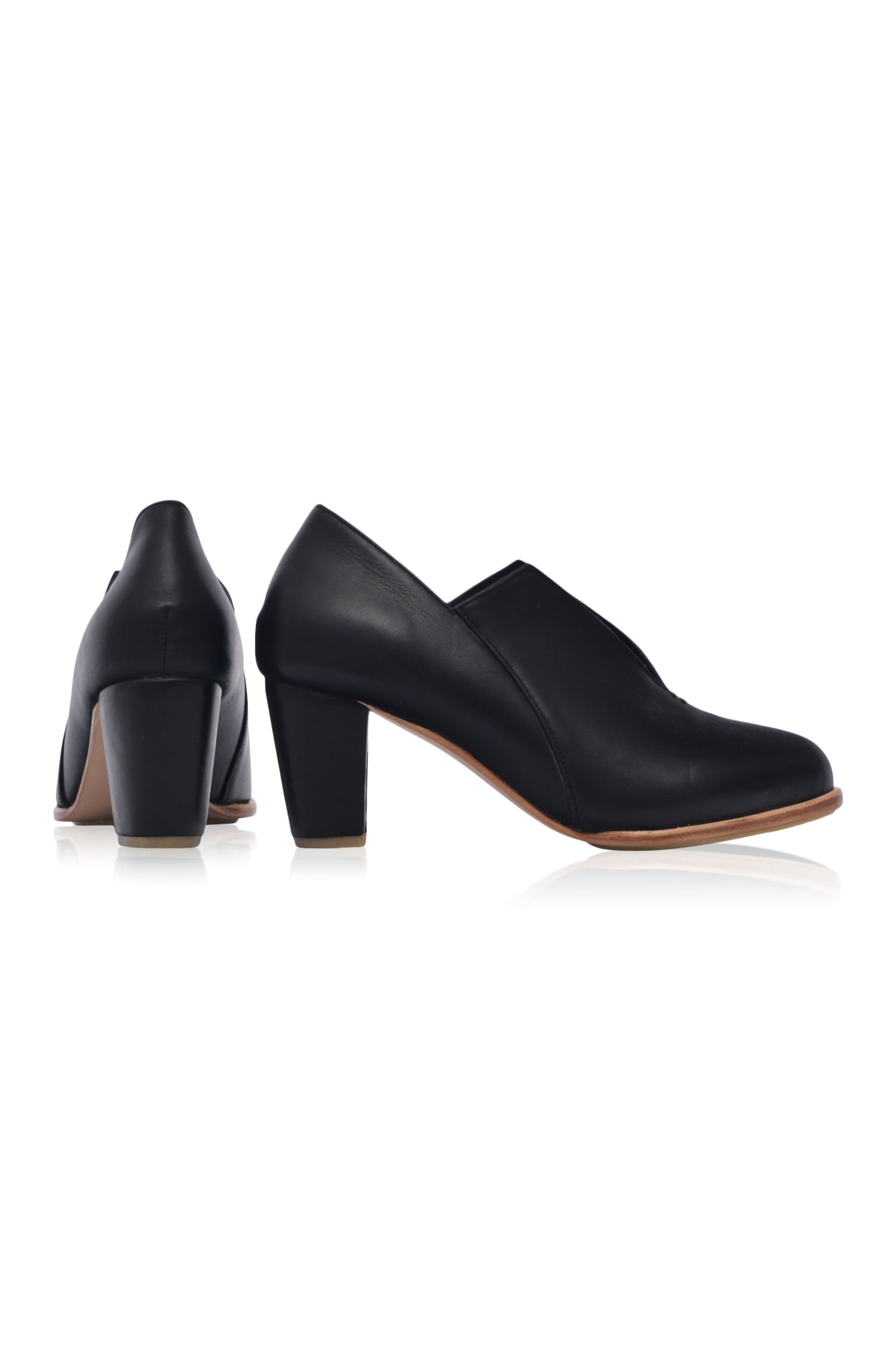 Ange Leather Heel Booties-3