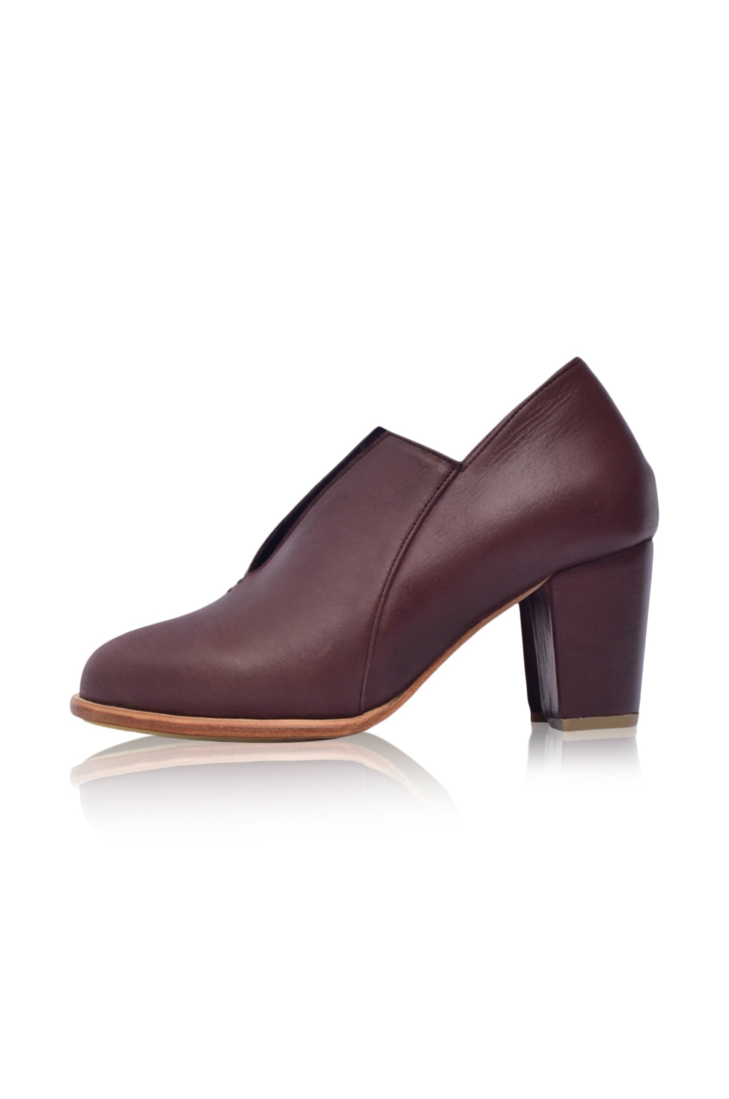 Ange Leather Heel Booties-5