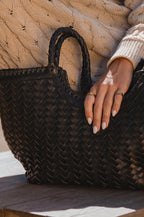 Bellagio Woven Leather Tote Bag-3