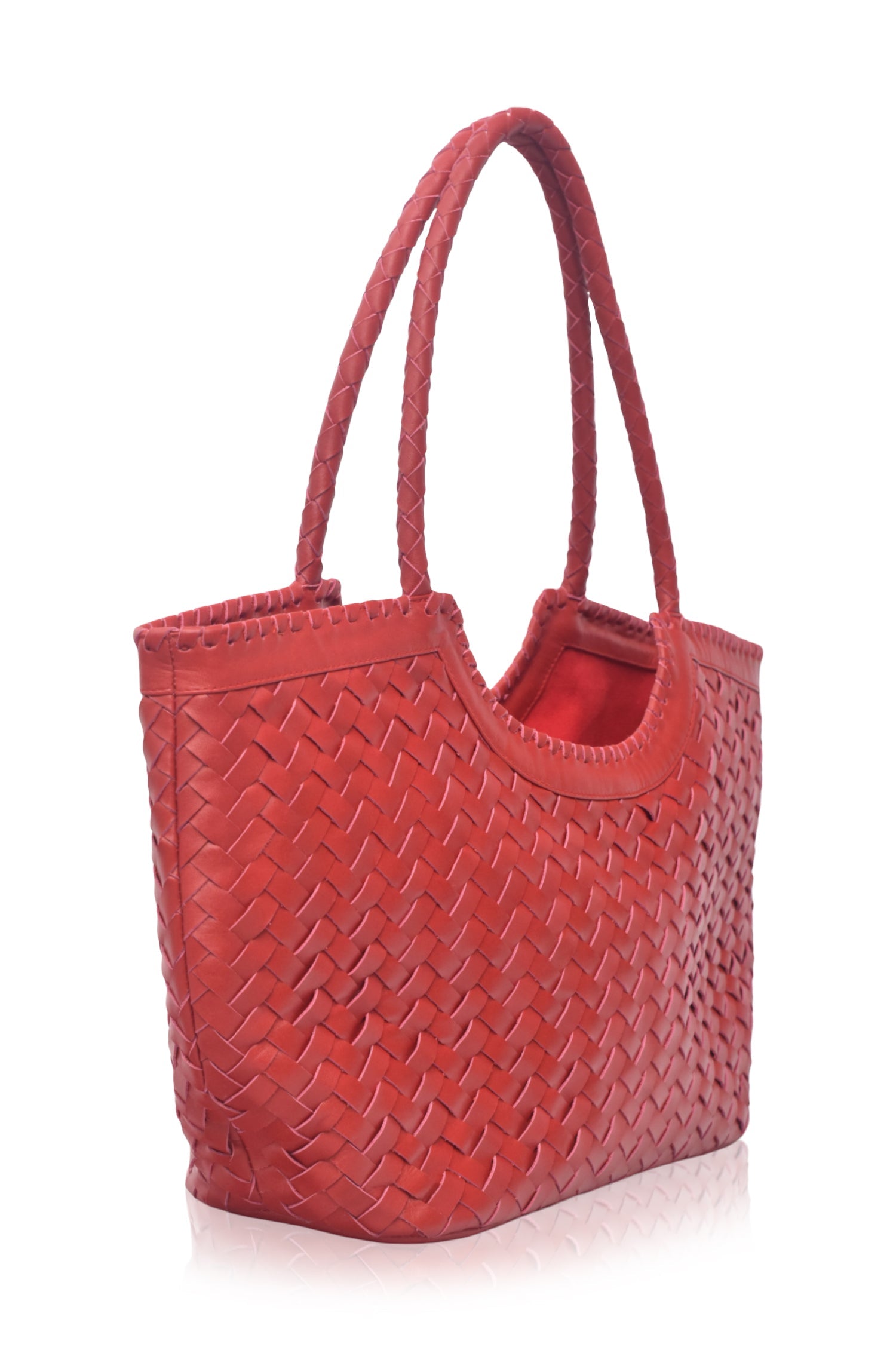 Bellagio Woven Leather Tote Bag-2