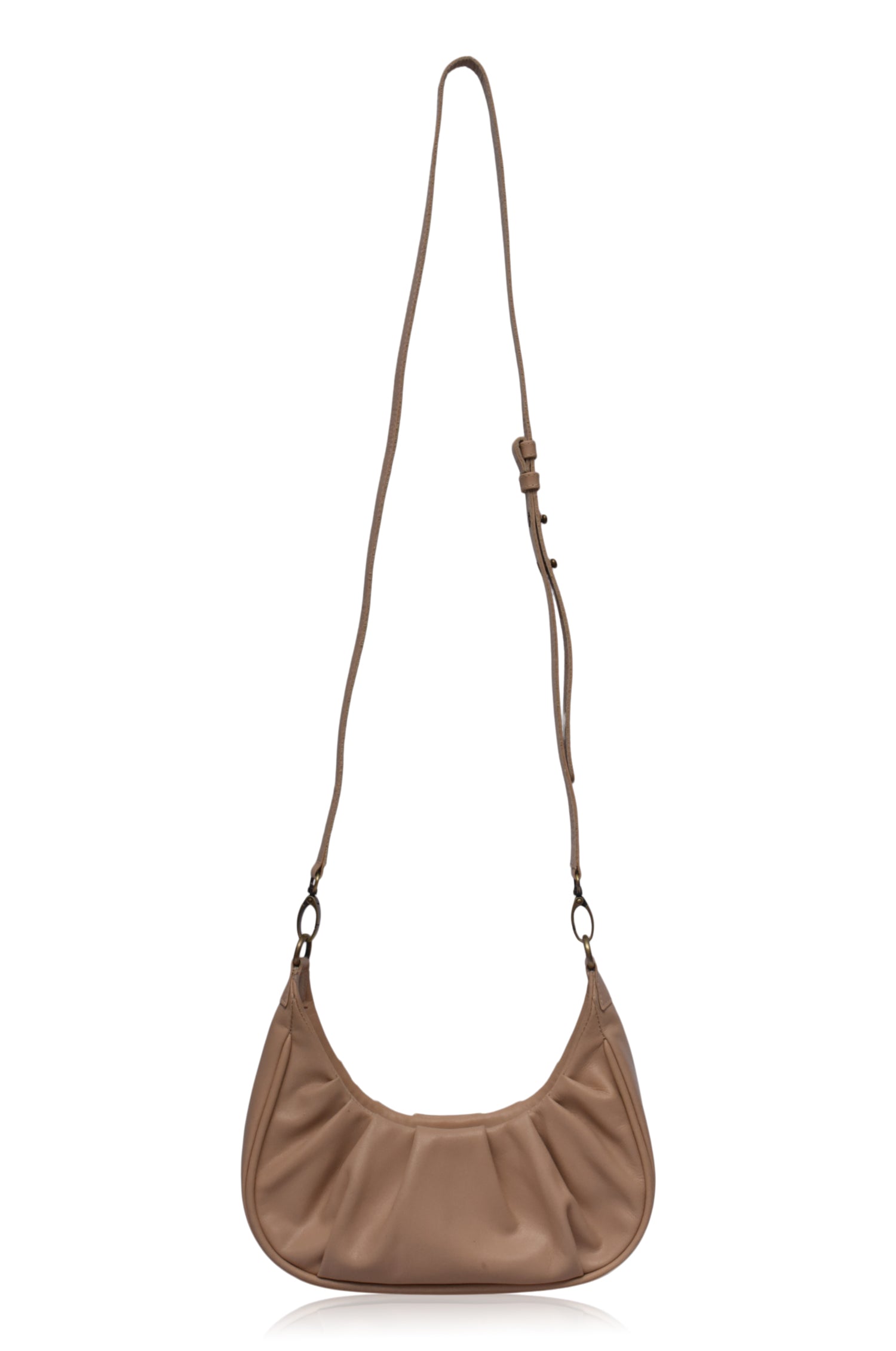 Camille Ruched Leather Bag-4