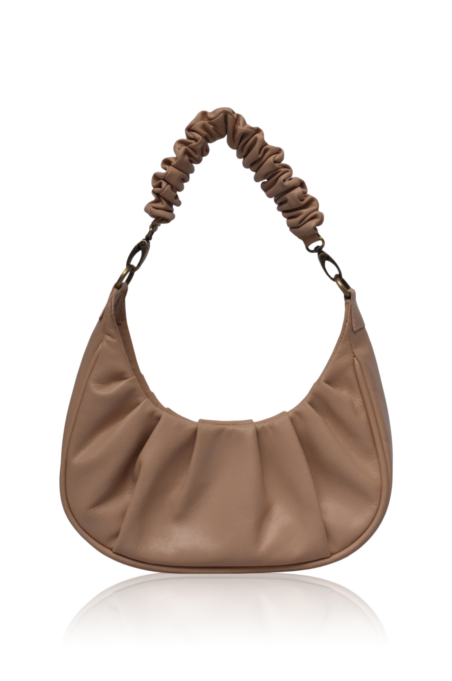 Camille Ruched Leather Bag-1