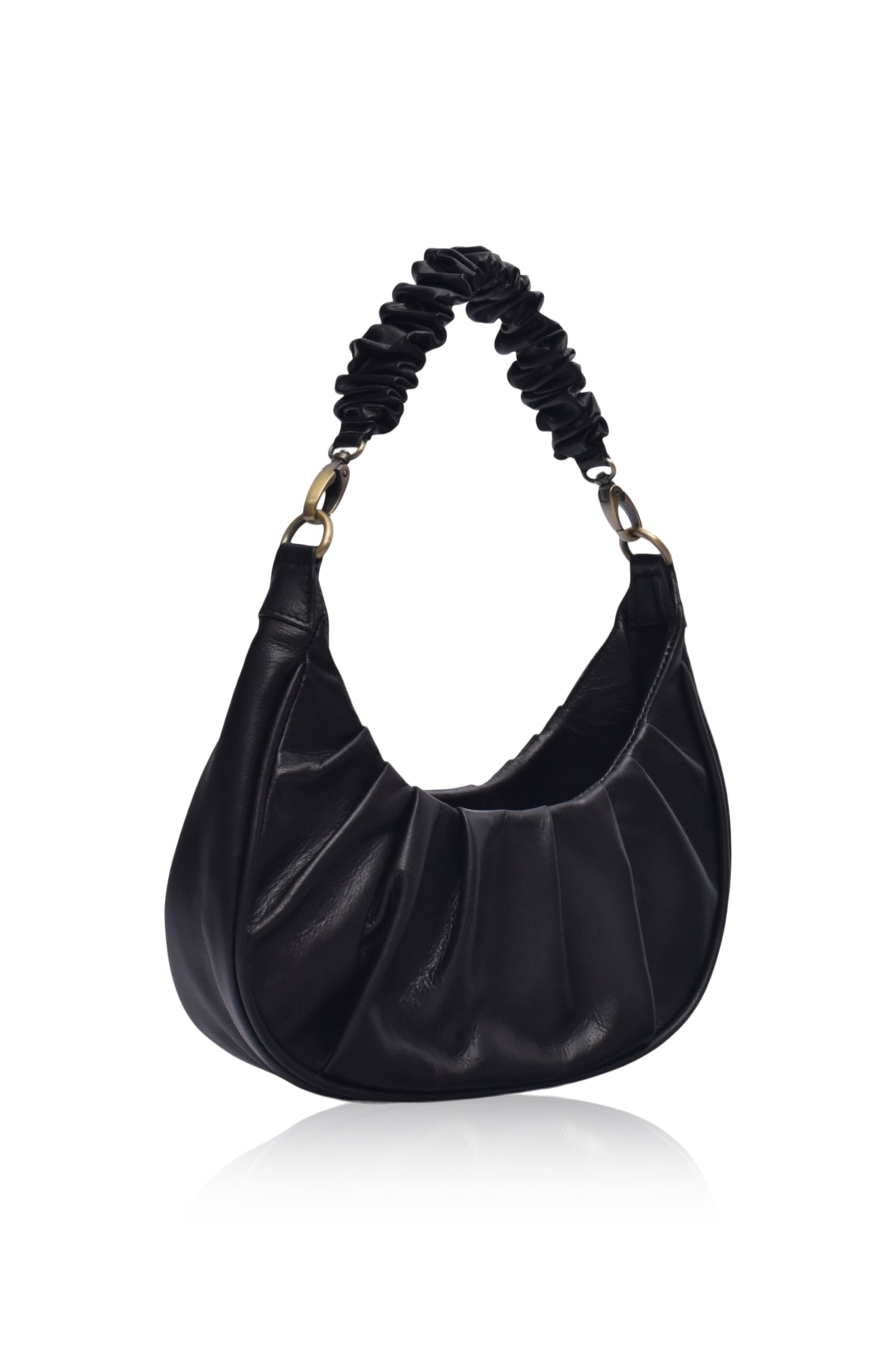 Camille Ruched Leather Bag-3