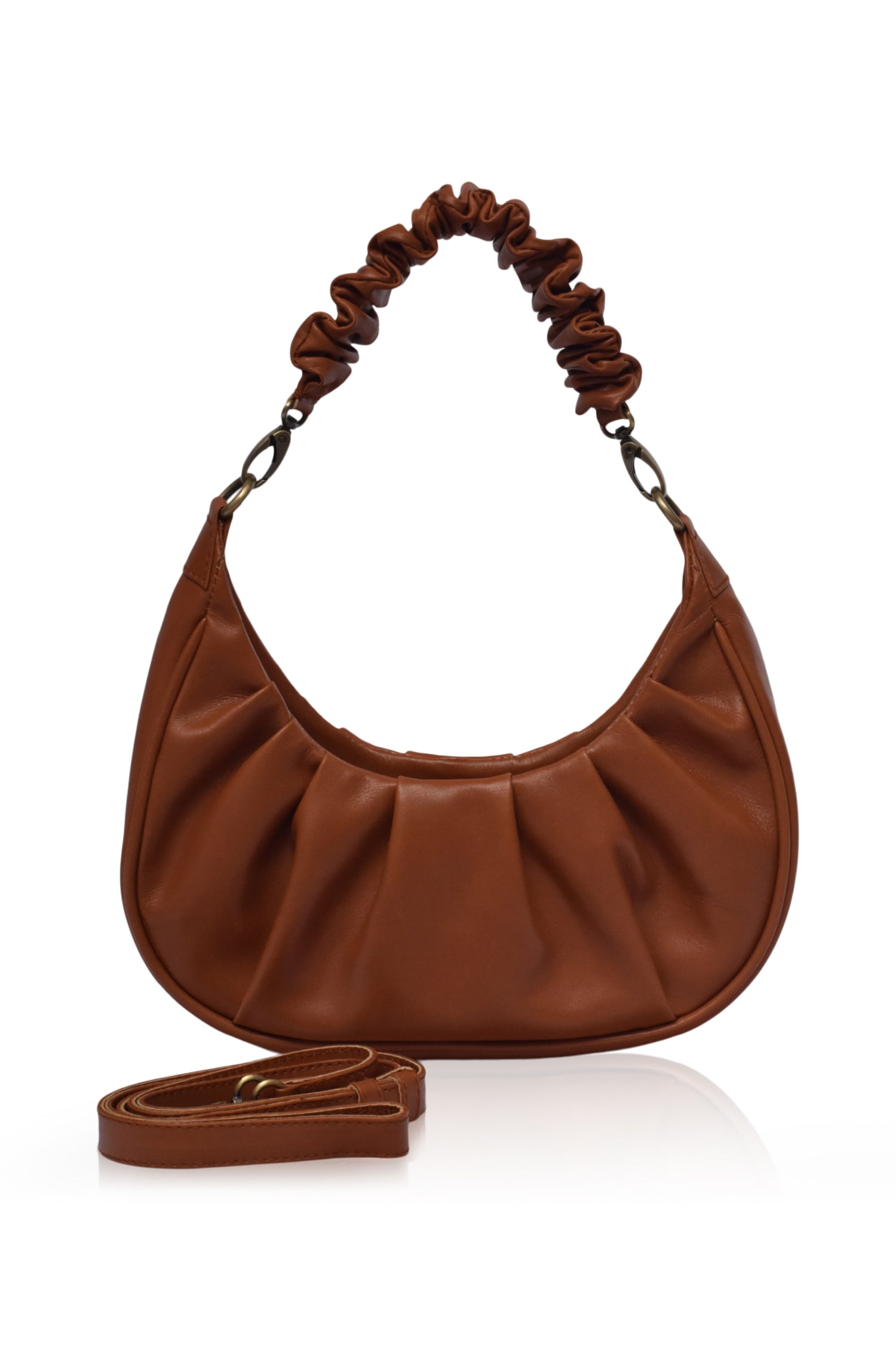 Camille Ruched Leather Bag-5