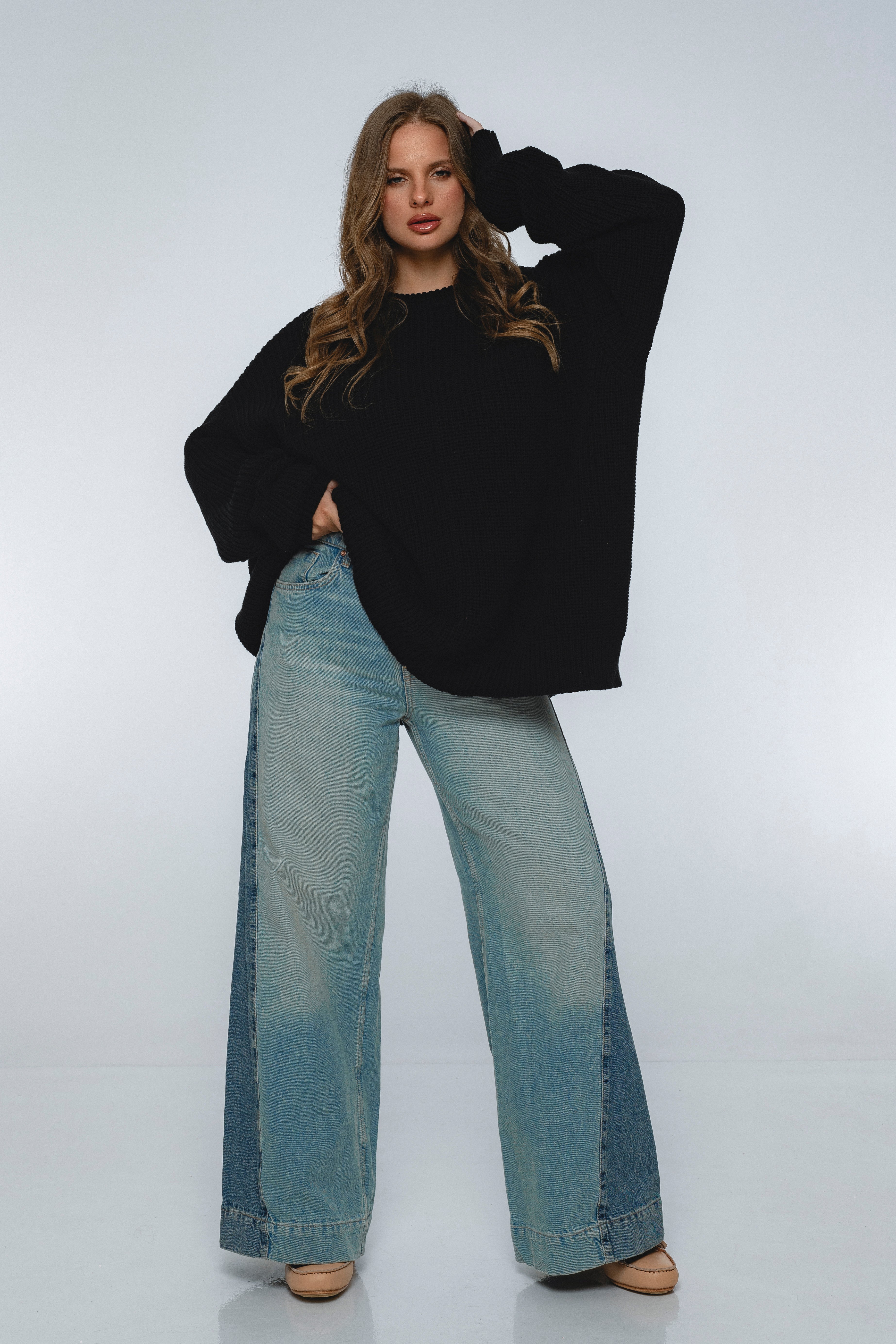 Cloud Nine Long Sleeve Cotton Sweater