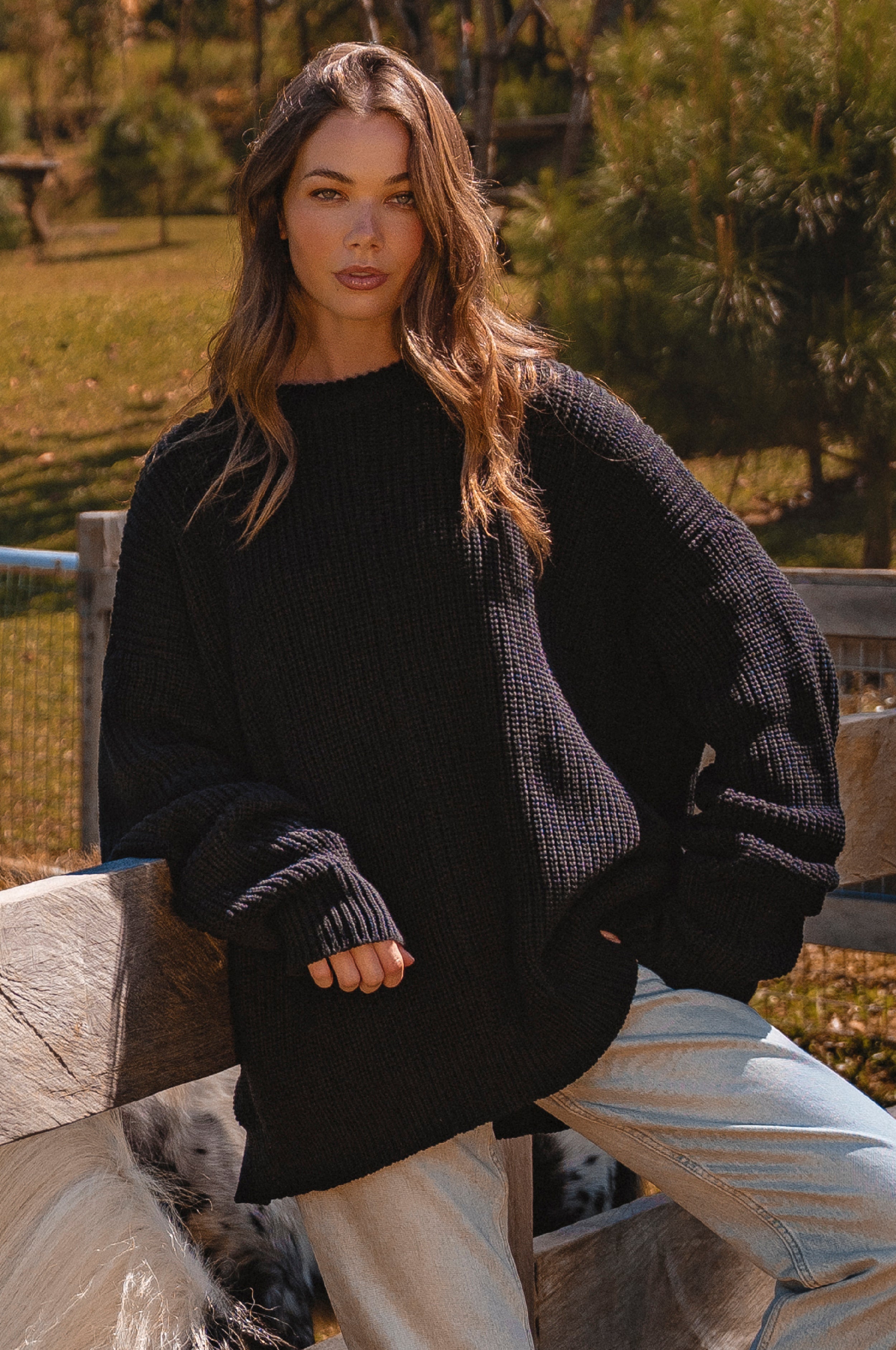 Cloud Nine Long Sleeve Cotton Sweater
