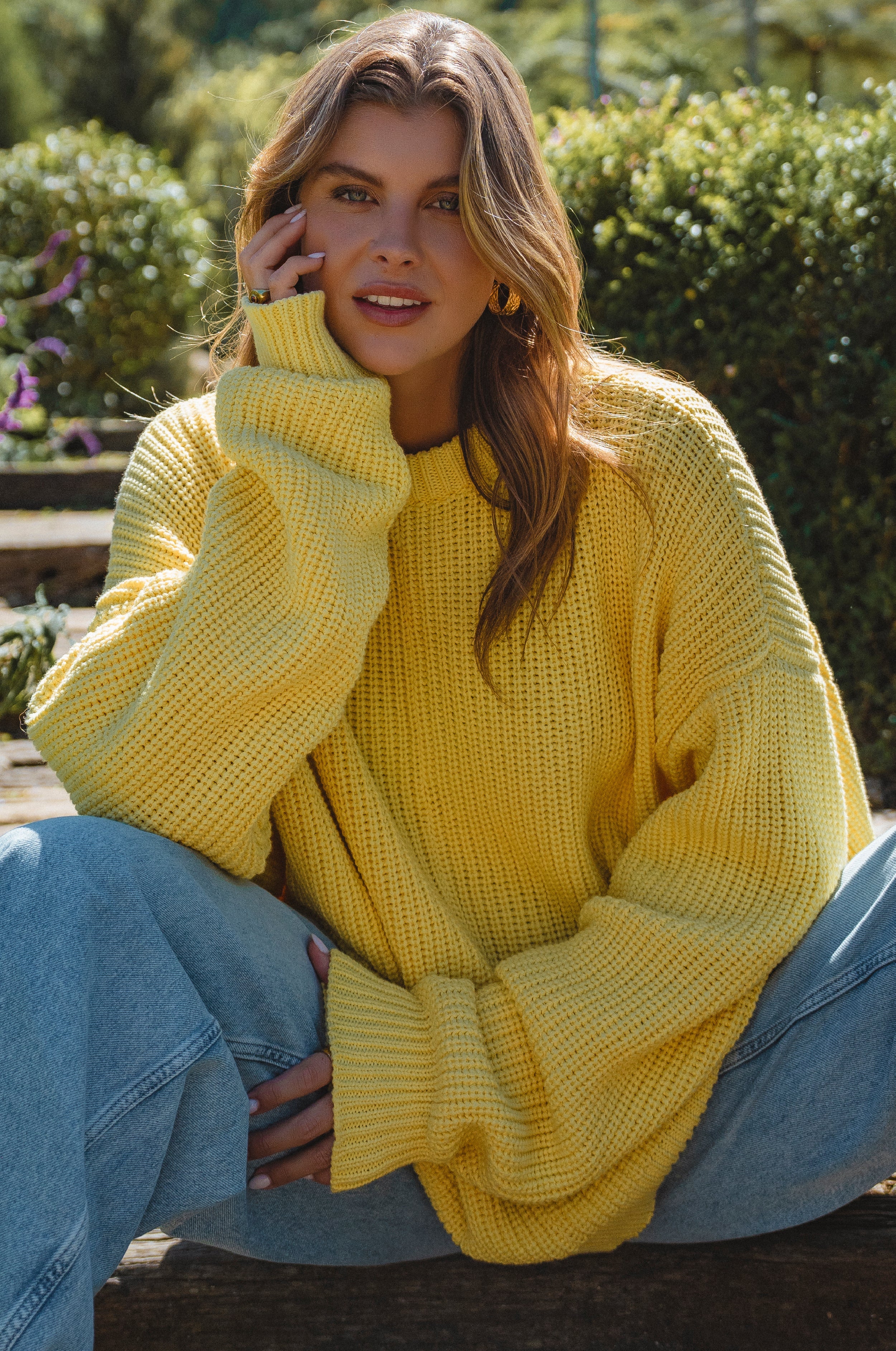 Cloud Nine Long Sleeve Cotton Sweater