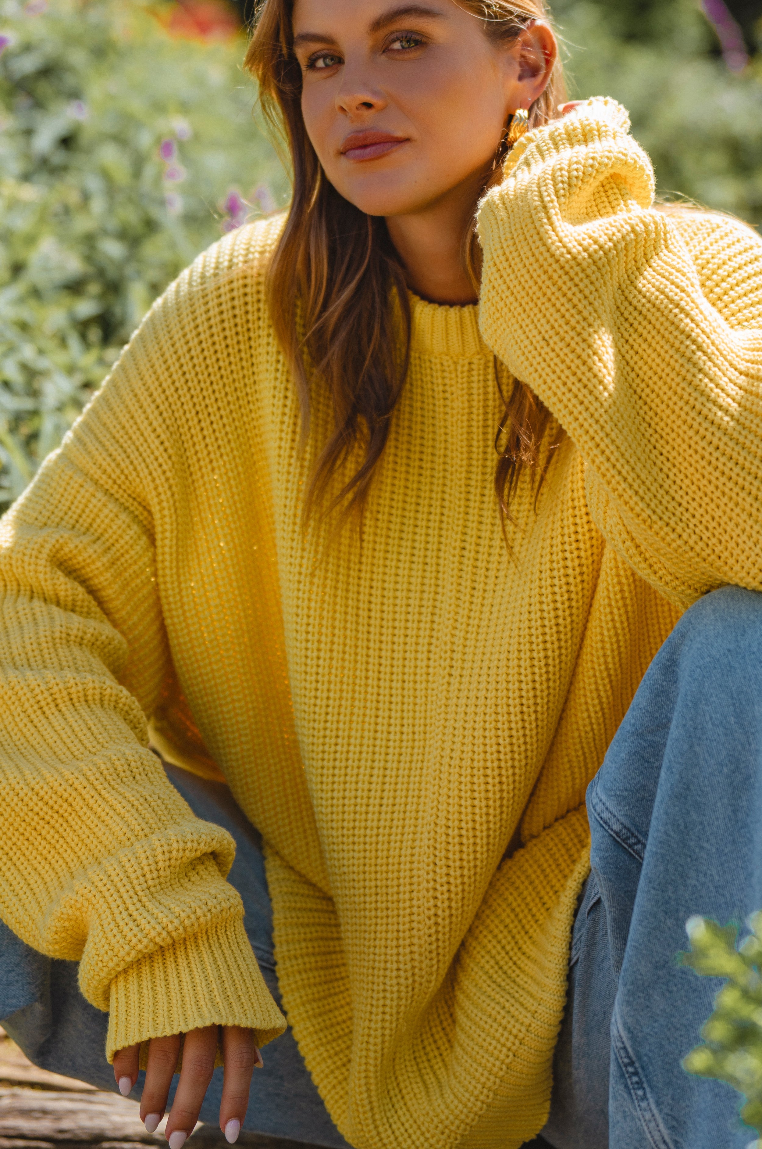 Cloud Nine Long Sleeve Cotton Sweater