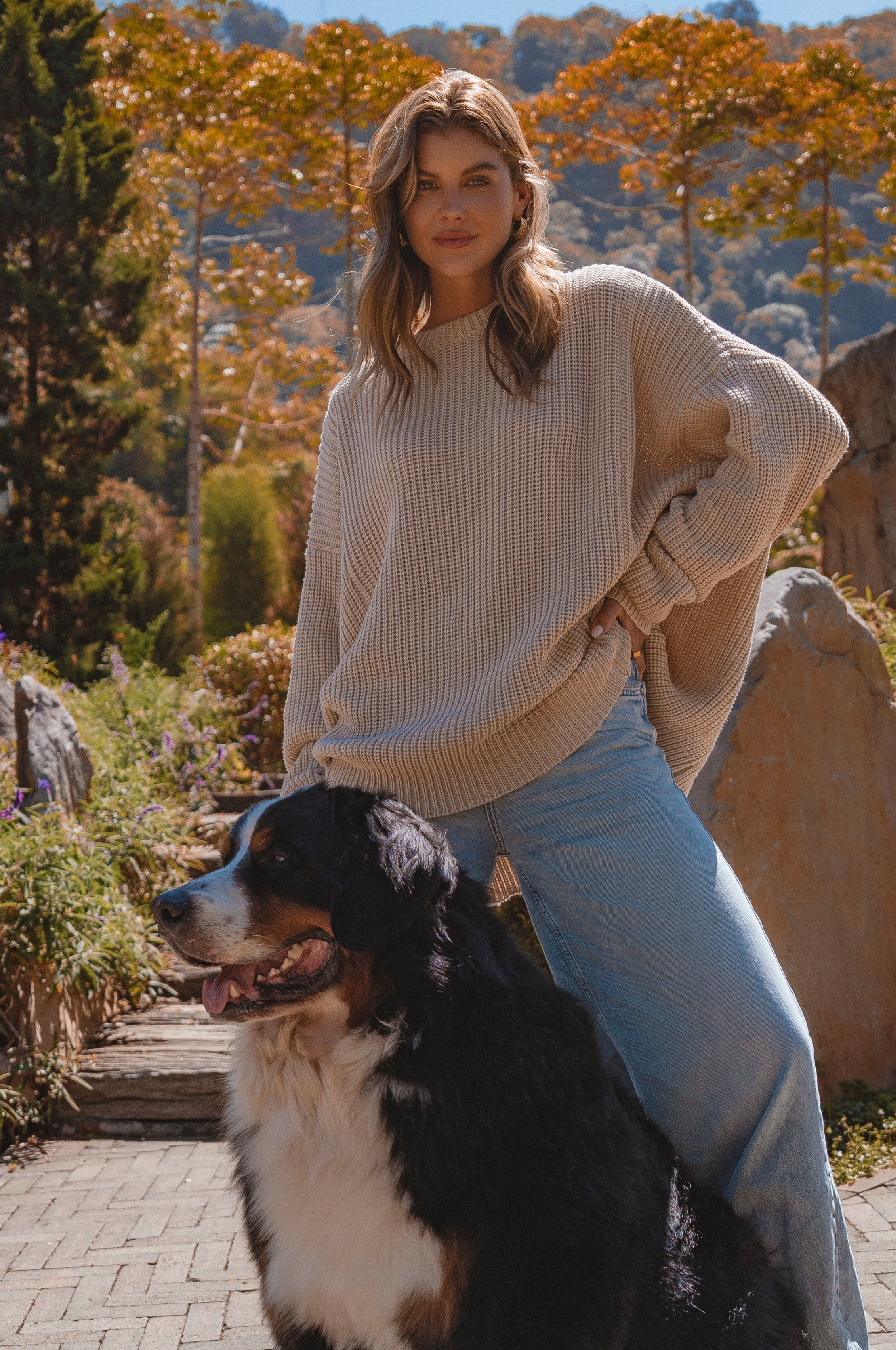 Cloud Nine Long Sleeve Cotton Sweater